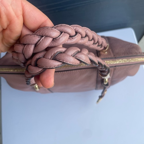 MICHAEL KORS Mauve Satchel Braided Fulton Bedford jet Set Voyager Tote Bag - Picture 3 of 7